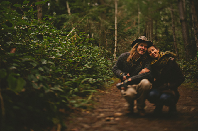 a couple in helliwell park, hornby island, bc